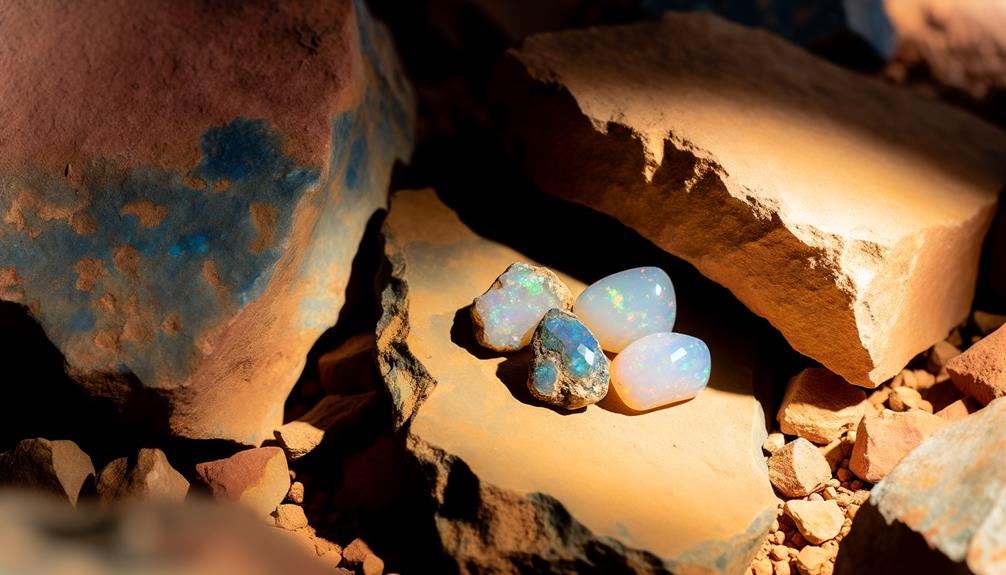 beautiful colors in opals