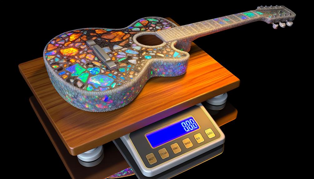 boulder opal guitar weight