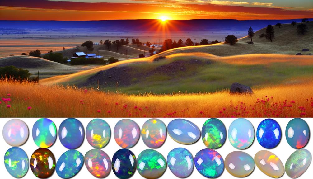 california opal gemstones list