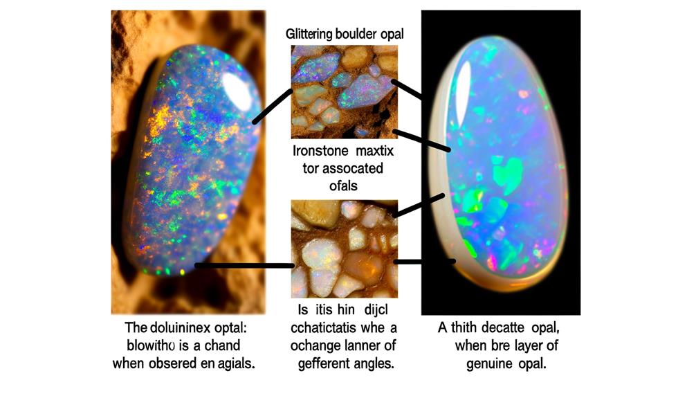 colorful patterns in opal