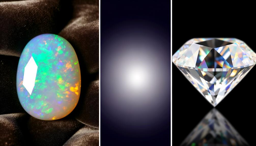 comparing opal and diamond