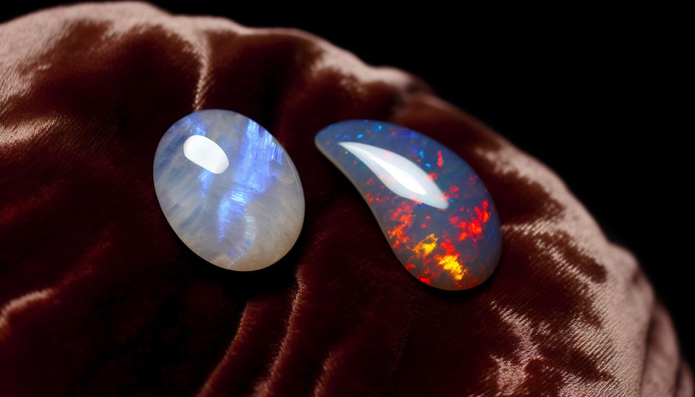 gemstone comparison moonstone opal