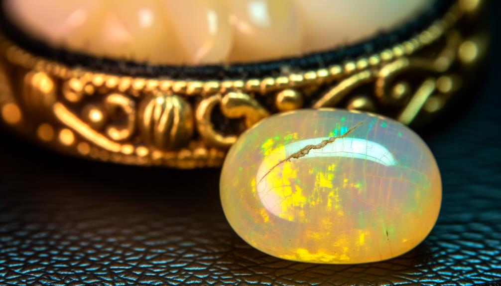 opal turned yellow naturally