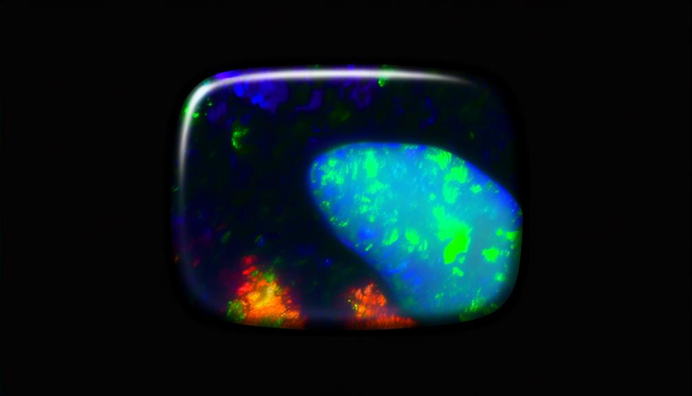 opals may fluoresce slightly