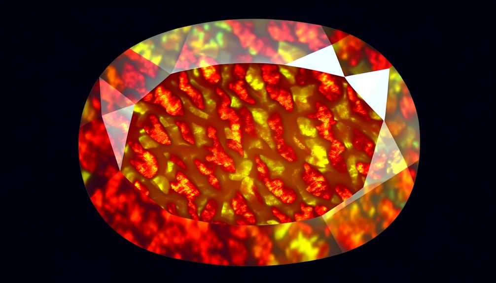 rare gemstone with iridescence