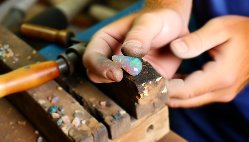 tumbling boulder opal process