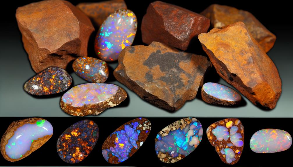 varieties of boulder opals